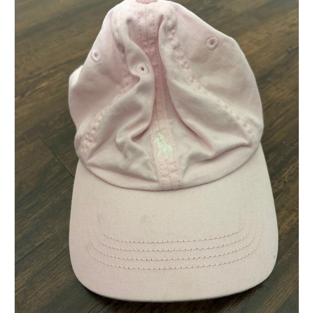 Polo Ralph Lauren Kids Hat Light Pink White Pony Adjustable Preppy Baseball Cap
